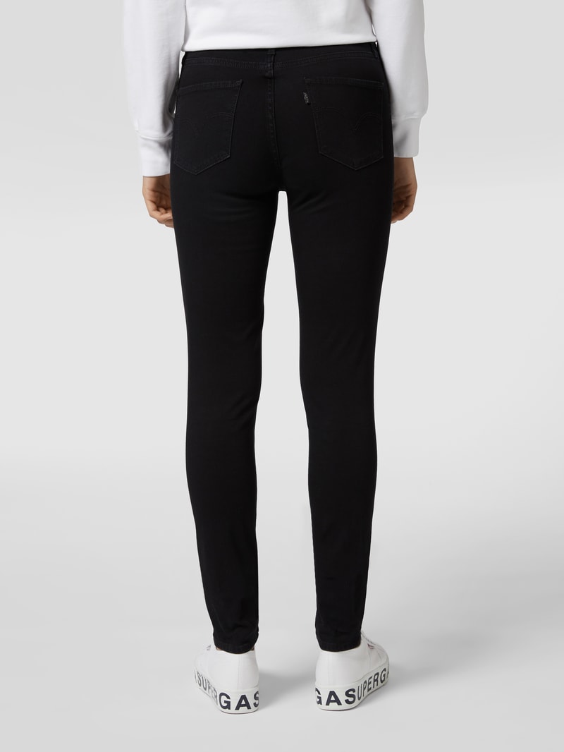 High Rise Skinny Fit Jeans mit Stretch-Anteil in schwarz
