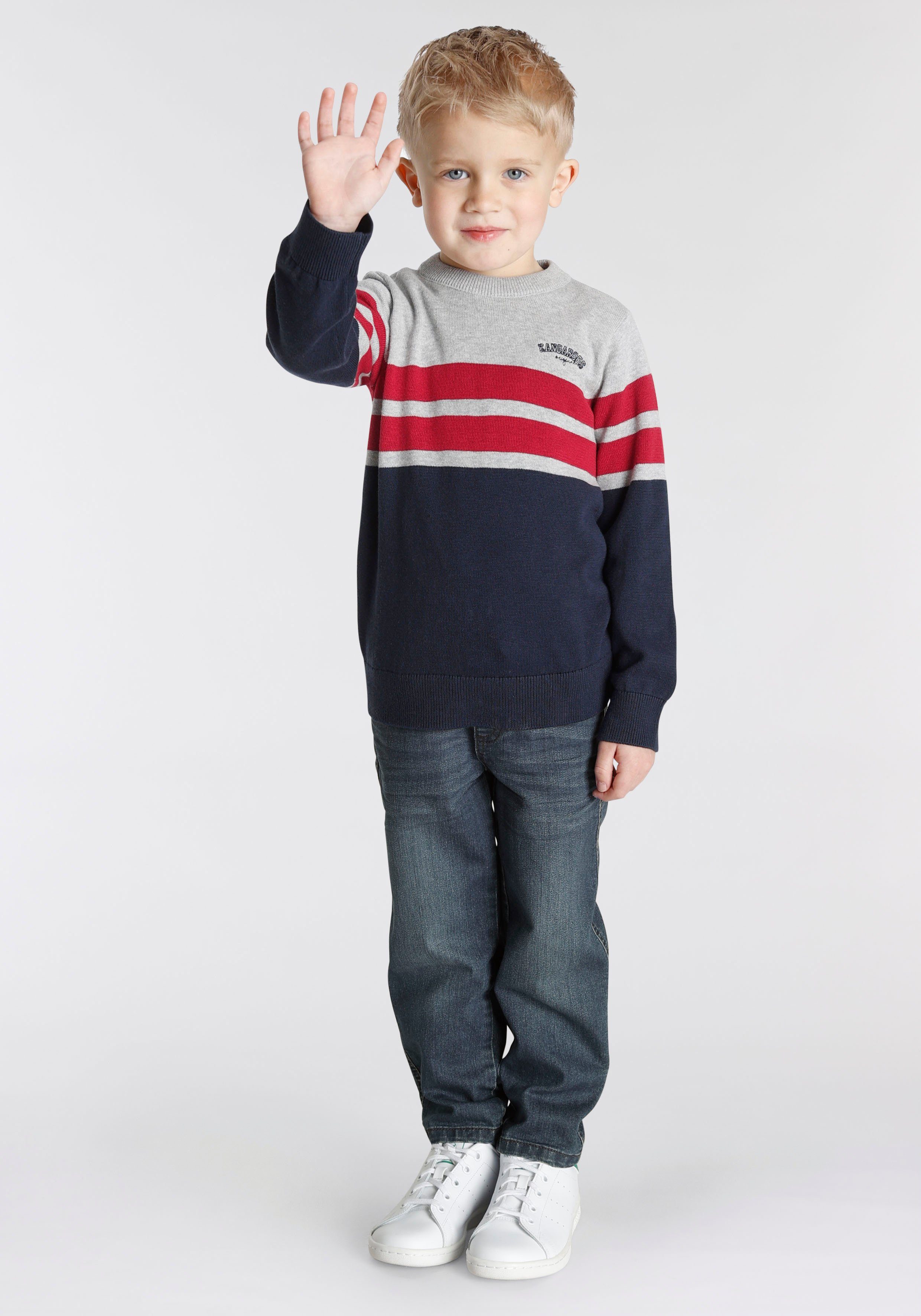 KangaROOS Strickpullover für kleine Jungen mit Logostickerei