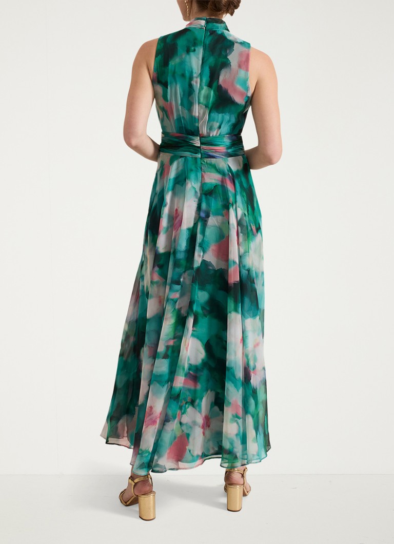 Phase Eight Petite Lucinda maxi dress with floral print and pleats
