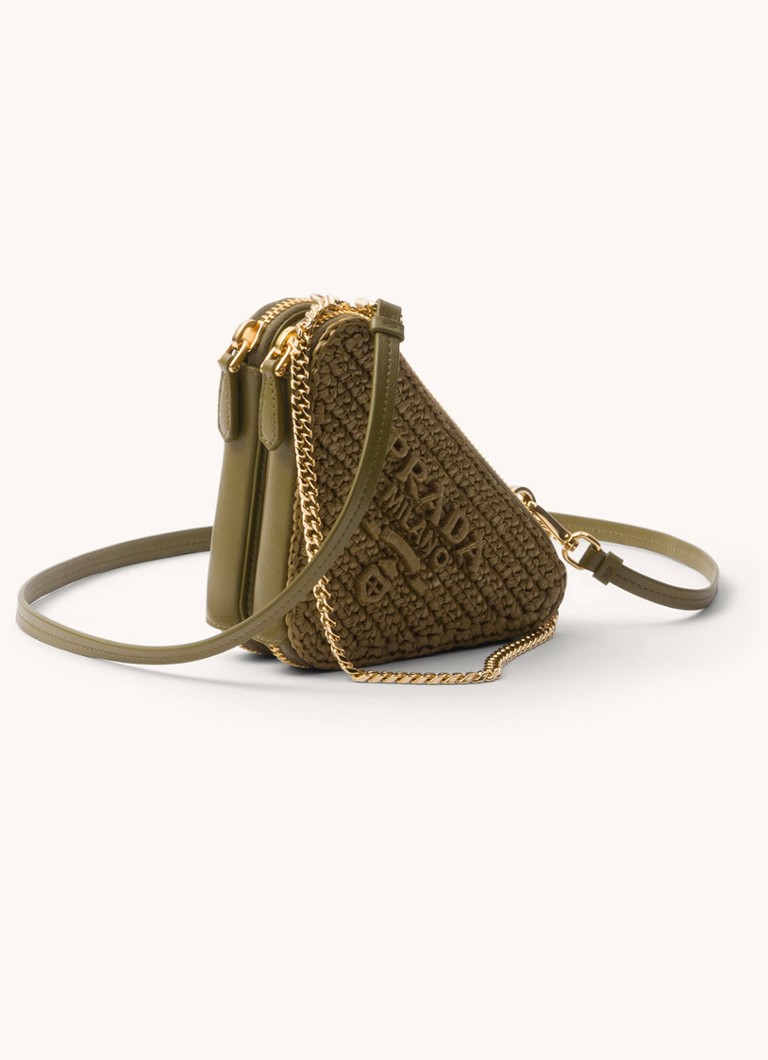 Prada Mini crossbody bag with leather details