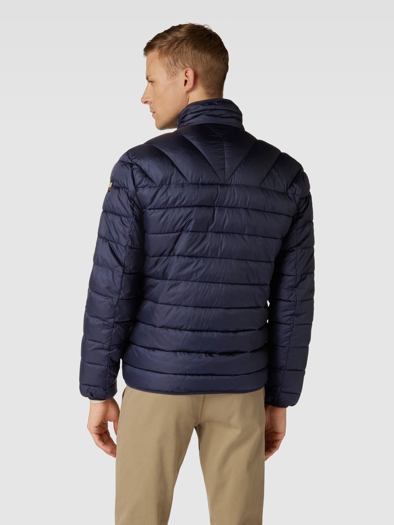 Steppjacke mit Stehkragen Modell 'AERONS' in marineblau