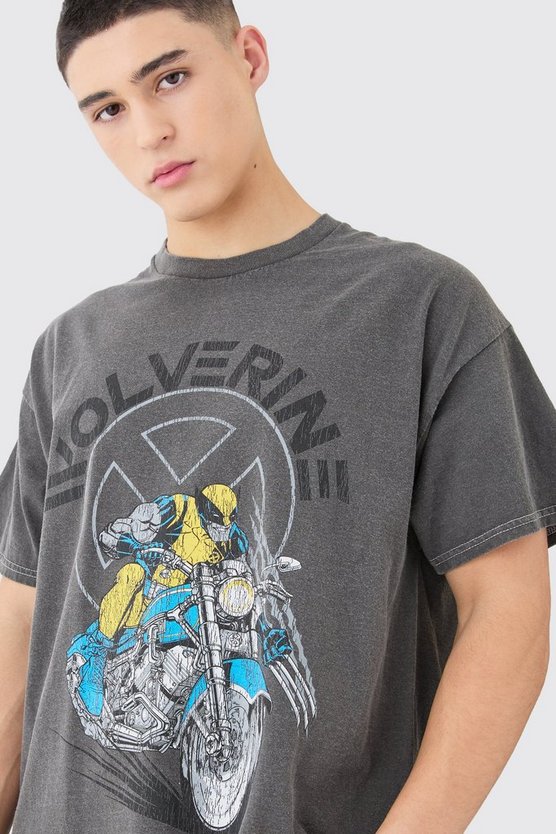 Oversize T-Shirt mit lizenziertem X Men Wollprint Print