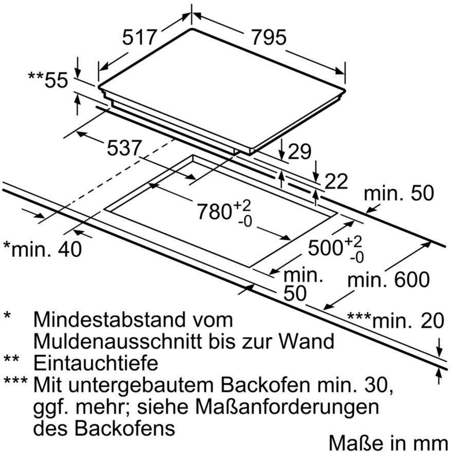 NEFF Induktions-Kochfeld von SCHOTT CERAN® N 70 T48BT00N0, mit TwistPad® Bedienung