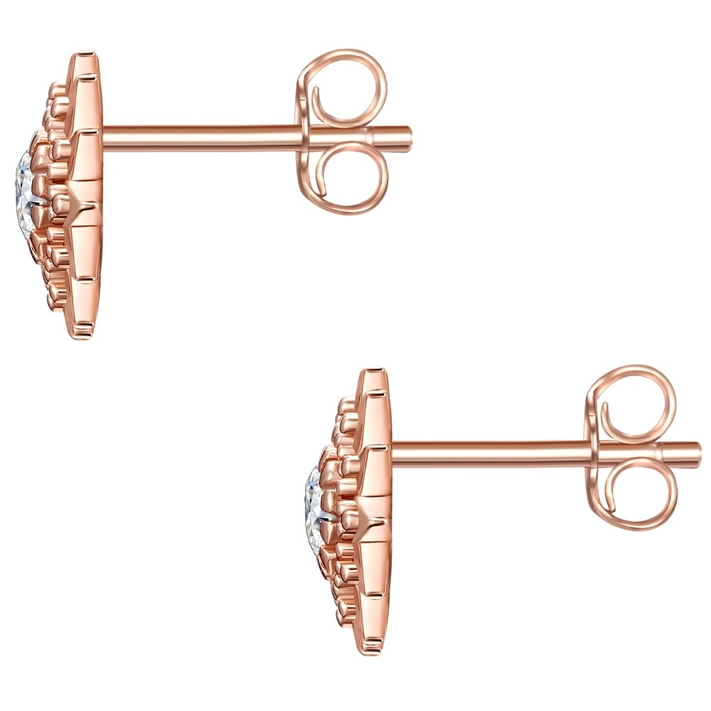 Glanzstücke München Puces d'oreilles en argent Soleil Argent sterling Oxyde de zirconium (CZ) en Or r Boucles d'oreilles