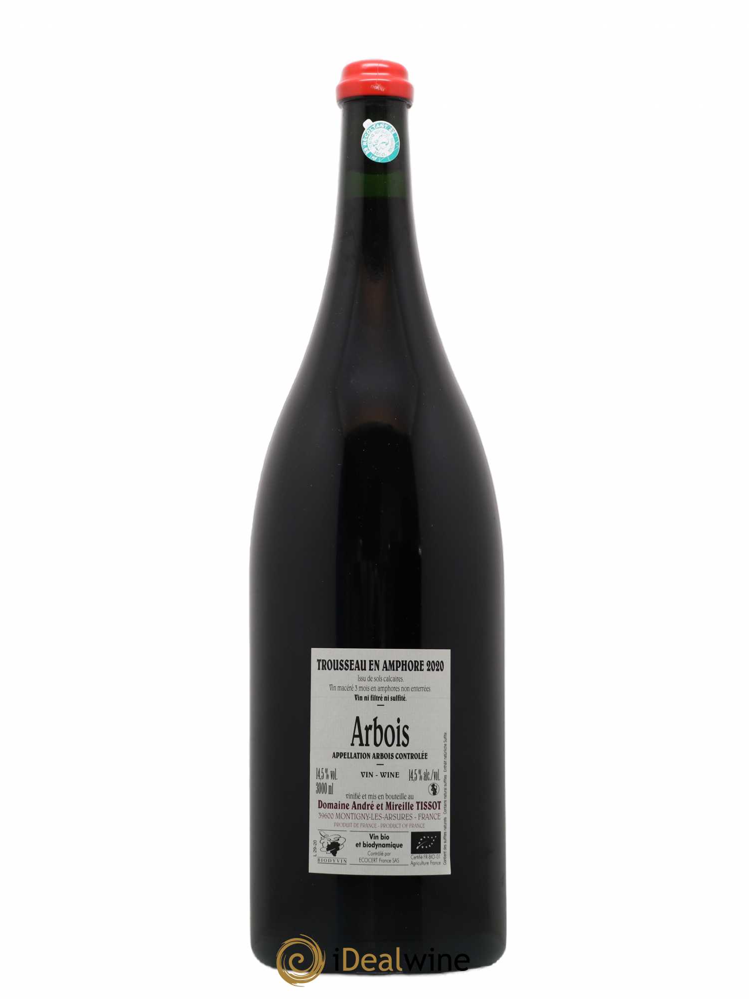 Arbois Trousseau Amphore Bénédicte et Stéphane Tissot  2020 - Lot de 1 Double-magnum
