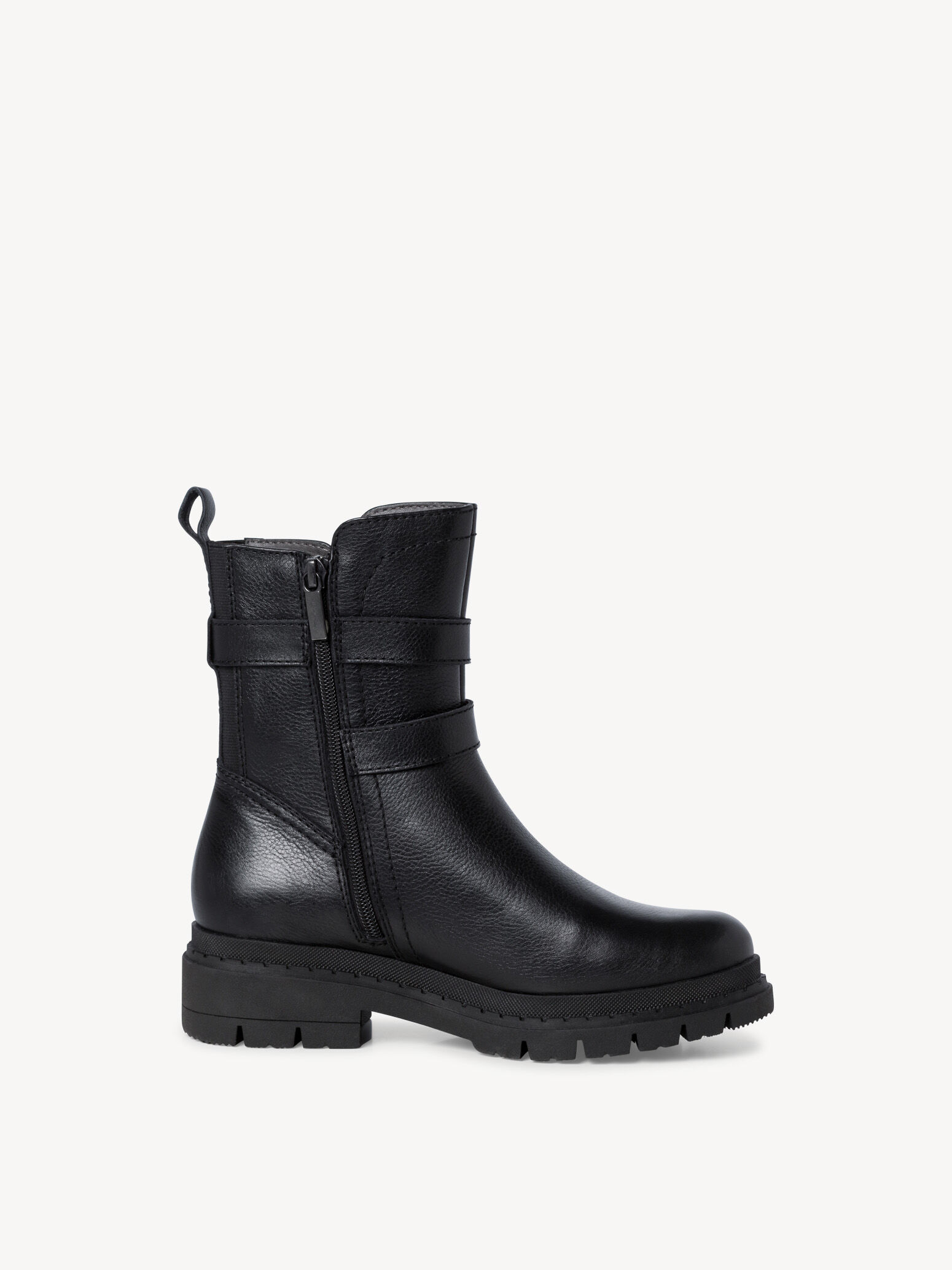 Bottine en cuir - noir
