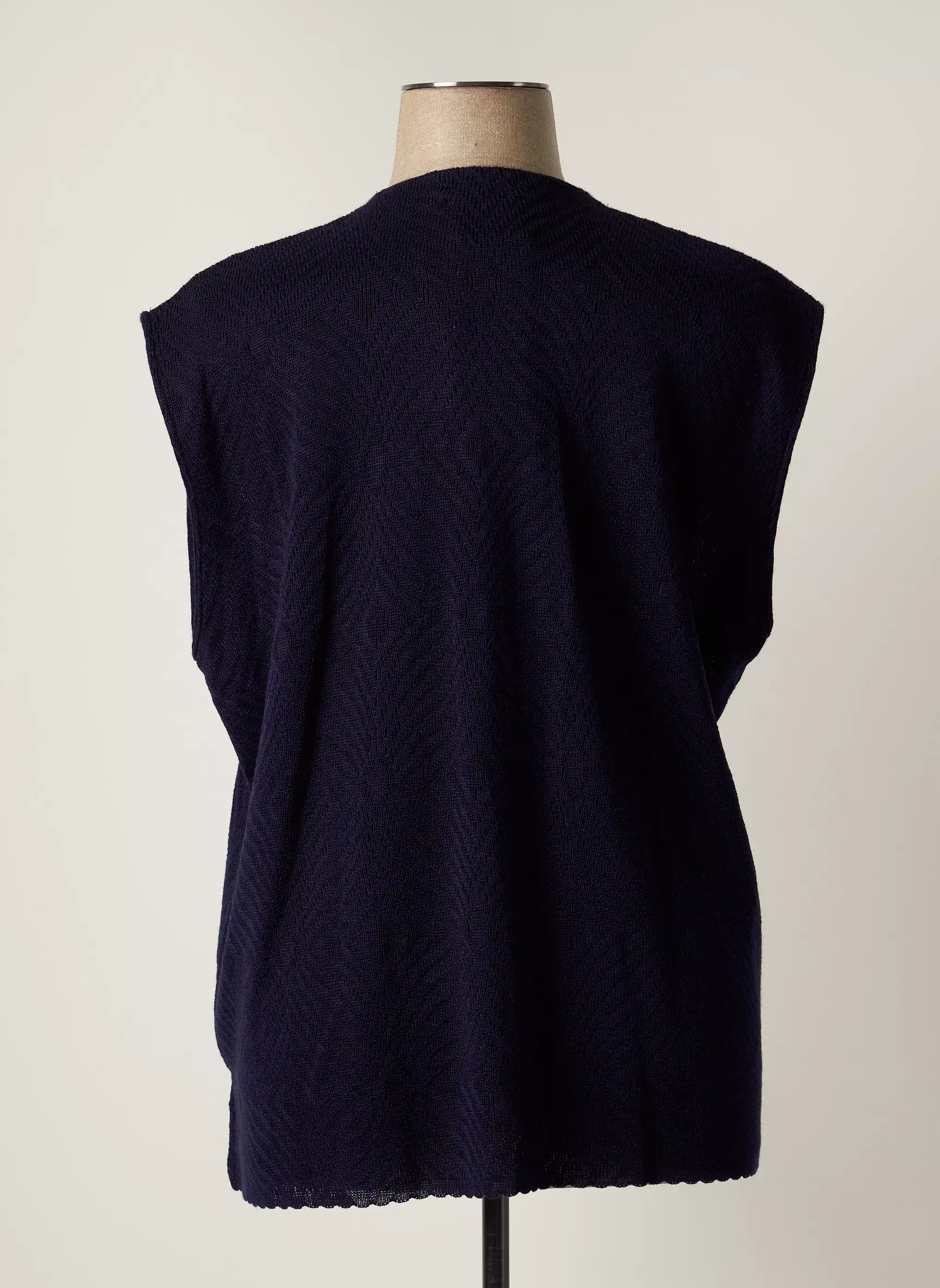Valmode Gilets Manches Courtes Femme couleur bleu
