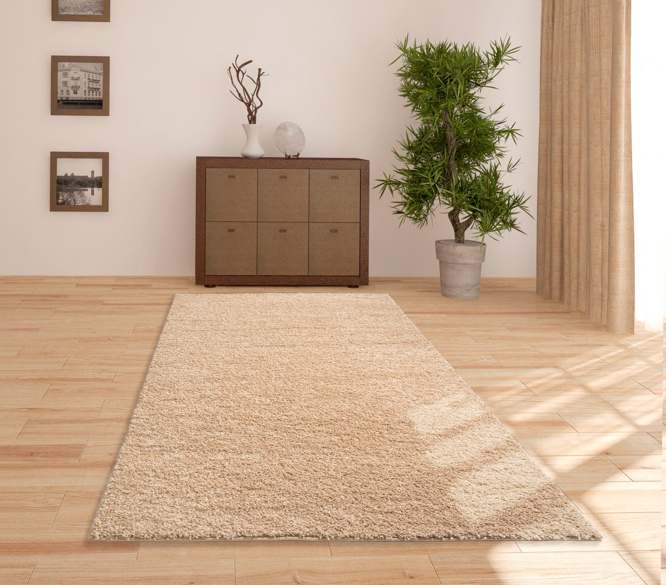 Hochflor-Teppich Shaggy 30, Home affaire, rechteckig, Höhe: 30 mm, Teppich, Uni Farben, besonders weich und kuschelig