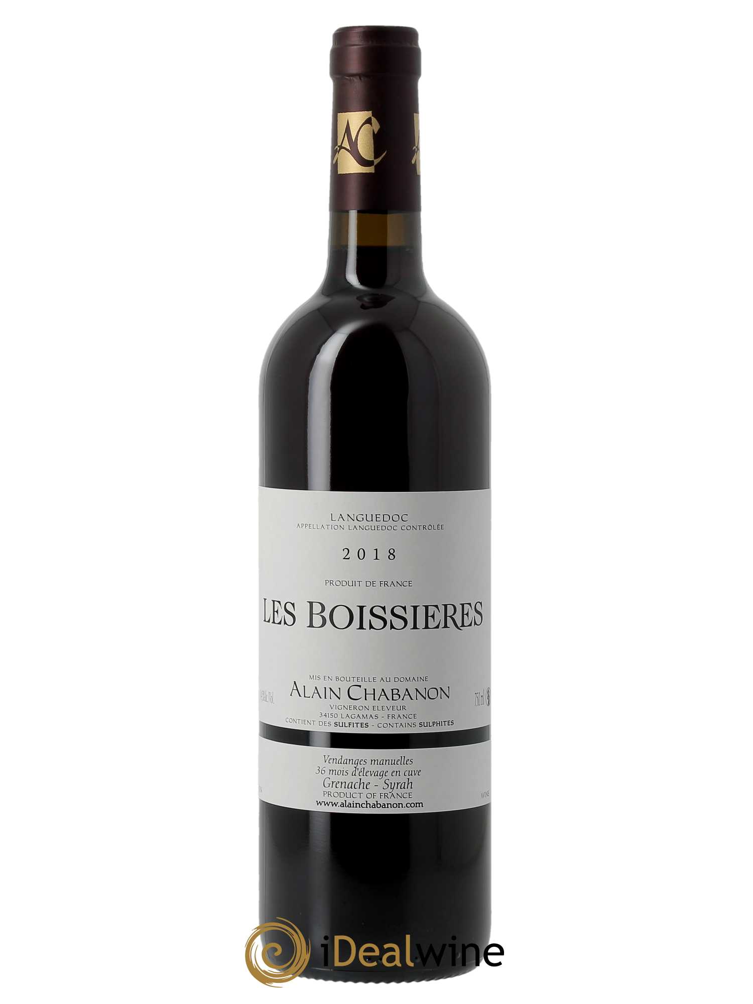 Coteaux du Languedoc Les Boissières Alain Chabanon (Domaine)  2018 - Lot de 1 Bouteille