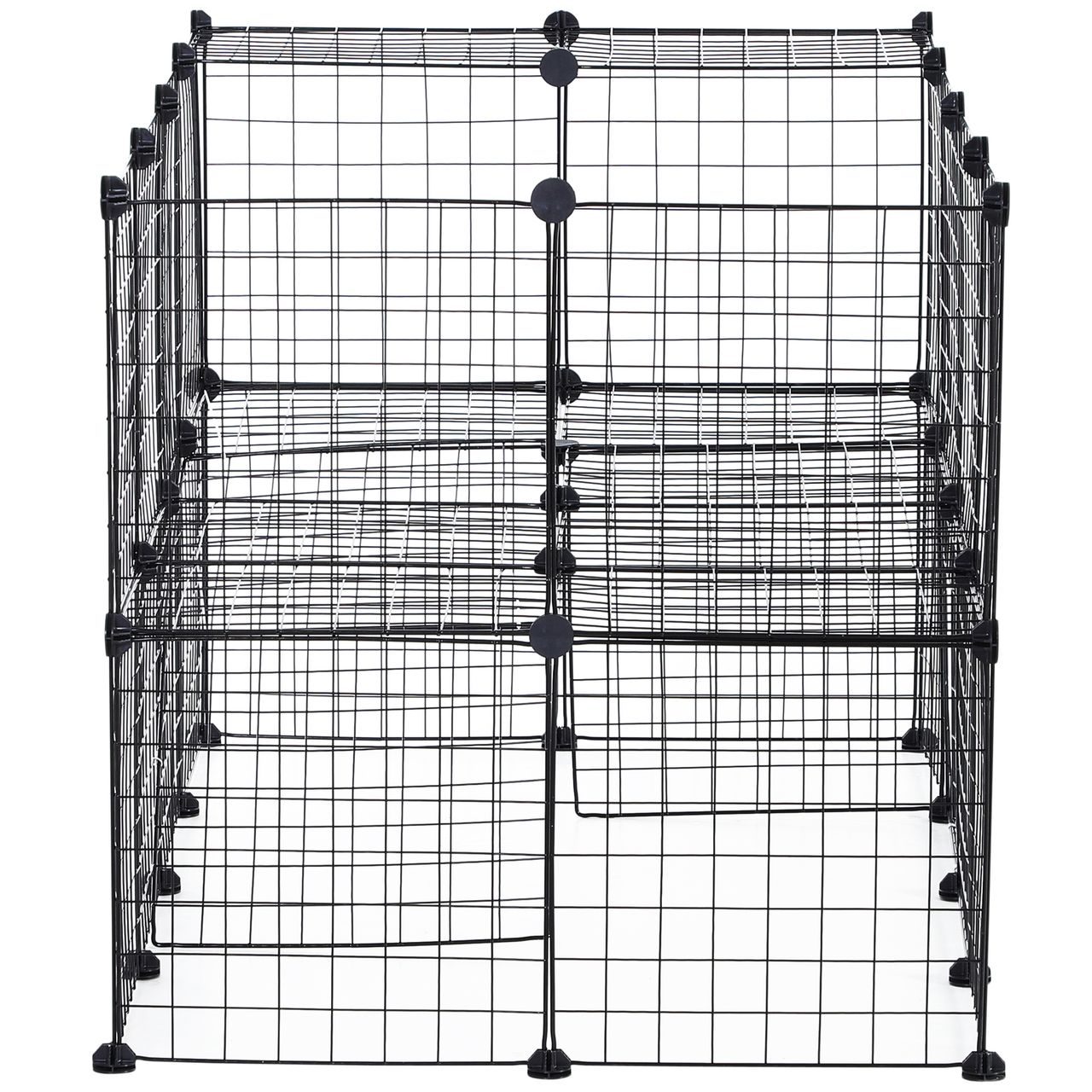 PawHut Freigehege Laufgitter DIY Welpenlaufstall Gittergehege Metallgitter