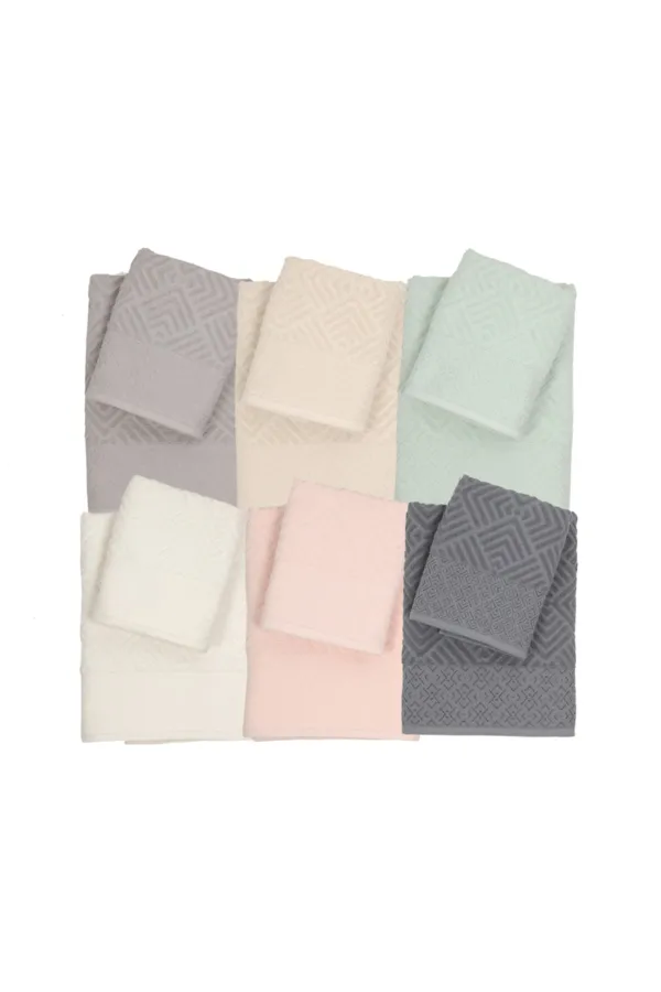 Çeyiz Diyarı  Bescheidenes Badetuch-Set – Grau