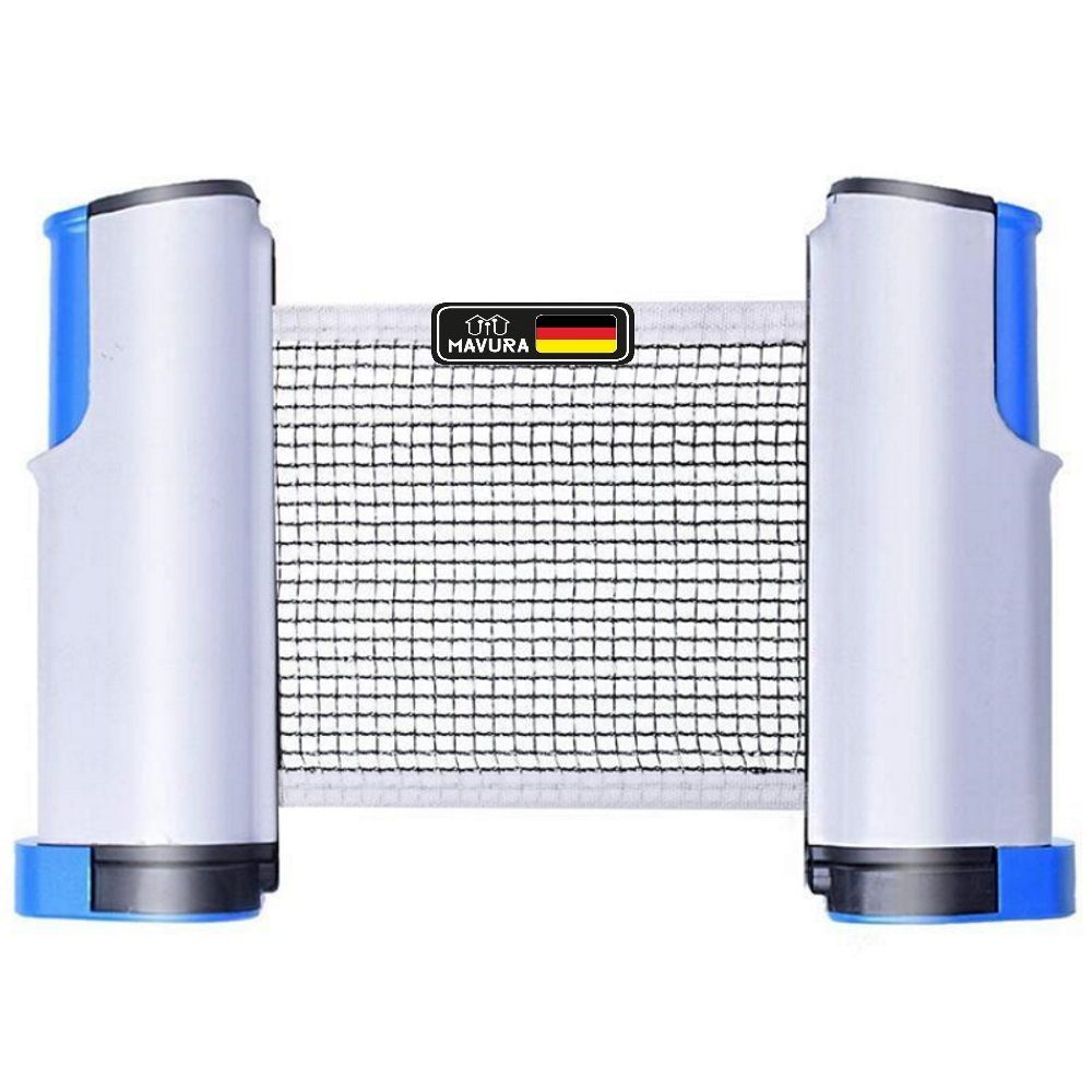 MAVURA Tischtennisnetz TENNOX ausziehbares Tischtennis Netz für jeden Tisch, Indoor & Outdoor tragbar Ping Pong Netzgarnitur