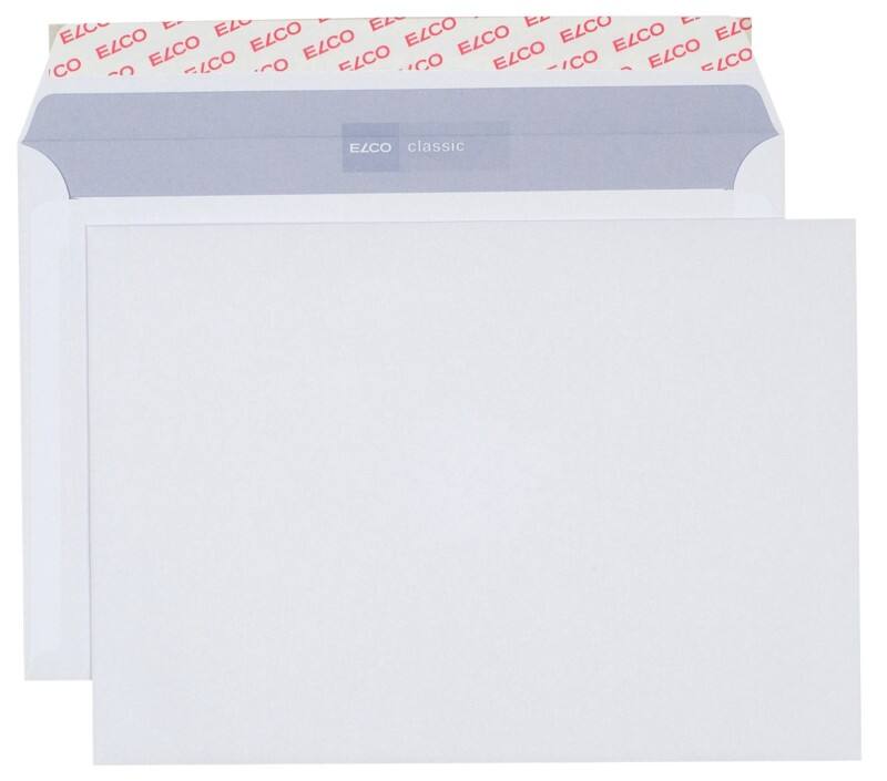 Elco Classic Briefumschläge Ohne Fenster C5 229 (B) x 162 (H) mm Abziehstreifen Weiß 100 g/m² 500 Stück