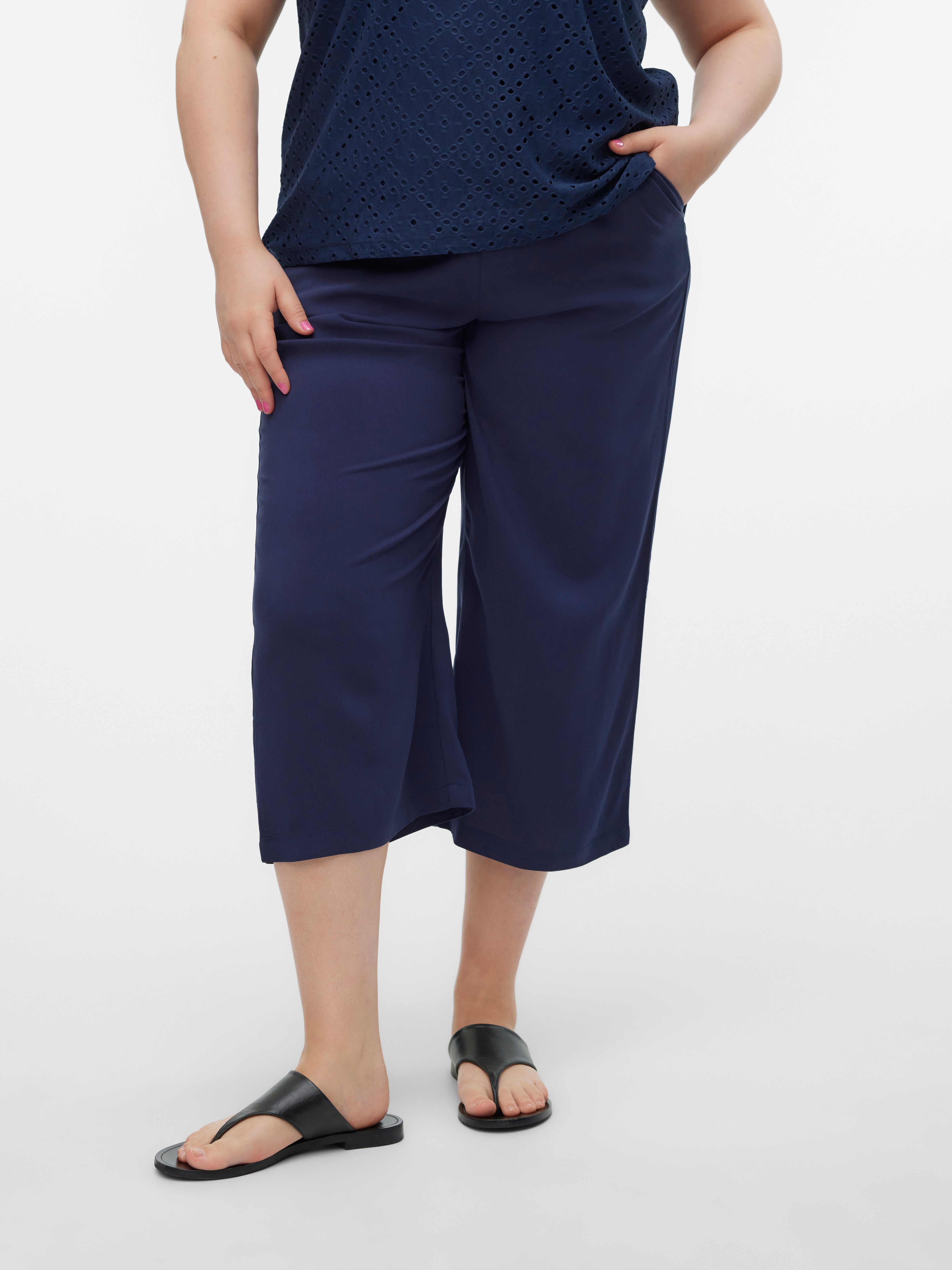 VMCEASY Hohe Taille Culottehose