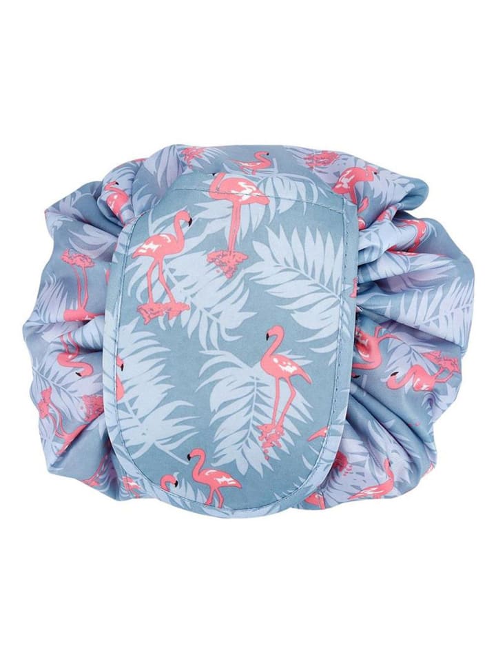 Intirilife One Step Kulturbeutel mit Kordel in GRAU ROSA FLAMINGO günstig kaufen onesize