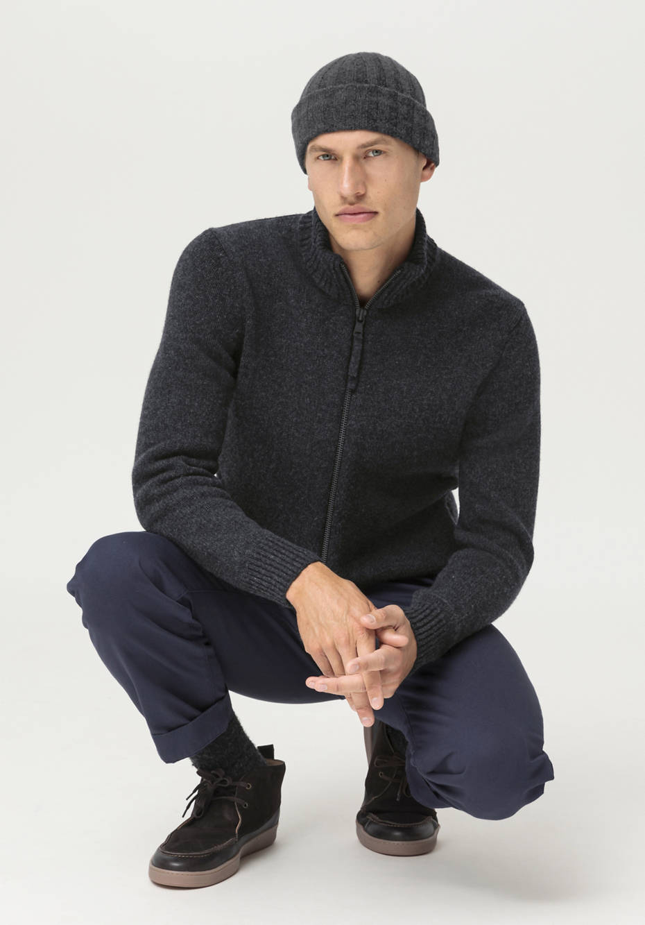 Zip-Jacke aus reiner Bio-Lambswool