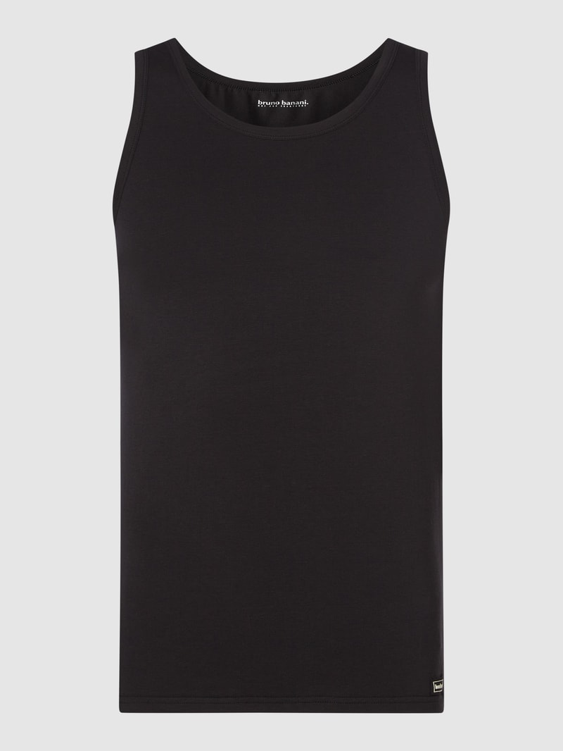 Tanktop mit Stretch-Anteil in schwarz