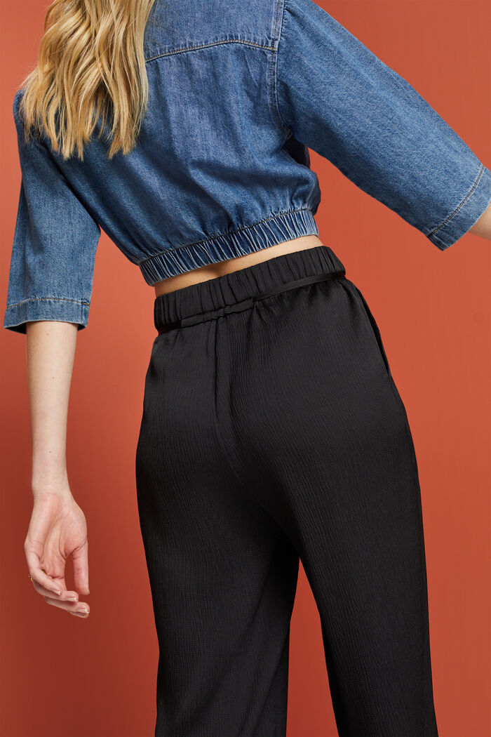 Satin-Culotte in Crinkle-Optik