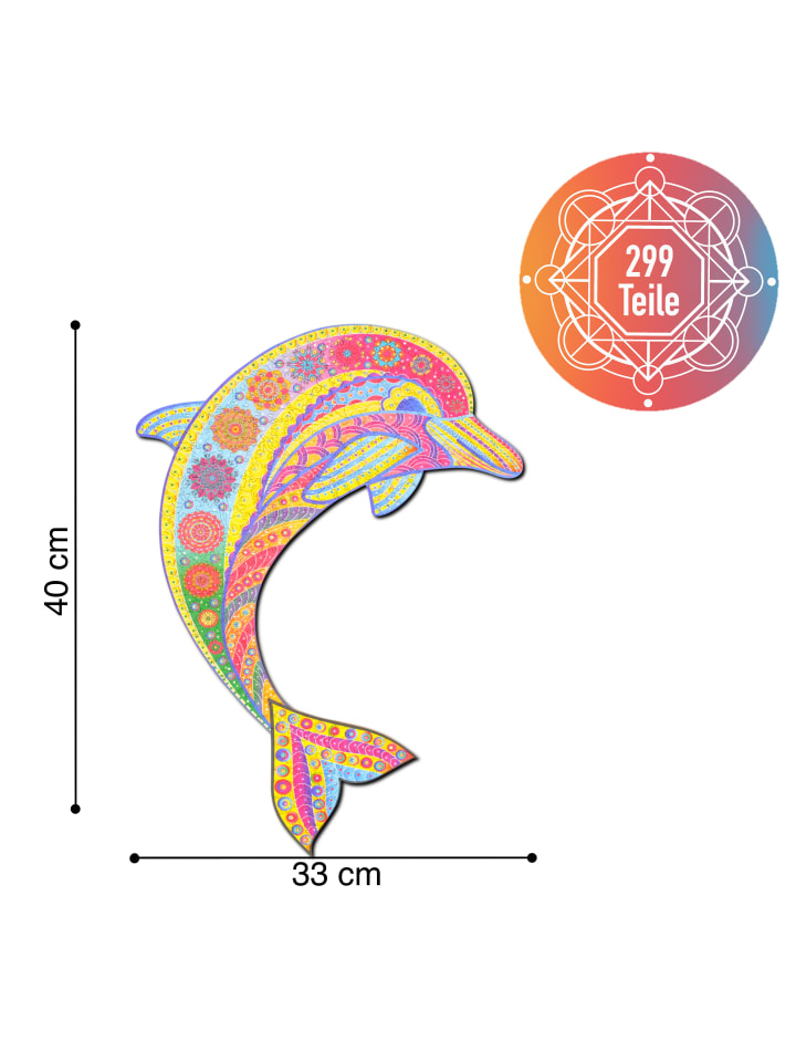 Woody Puzzles Woody Puzzles - Delfin (299 Teile) in bunt günstig kaufen onesize