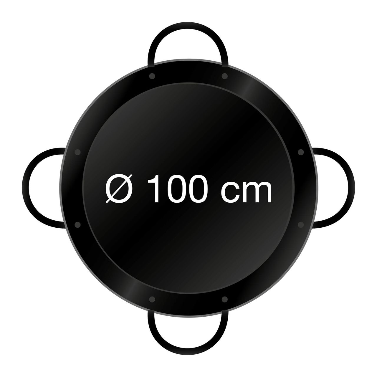 PaellaWorld International Paella World Original spanische Paella Pfanne Typ Valenciana 100cm emailliert