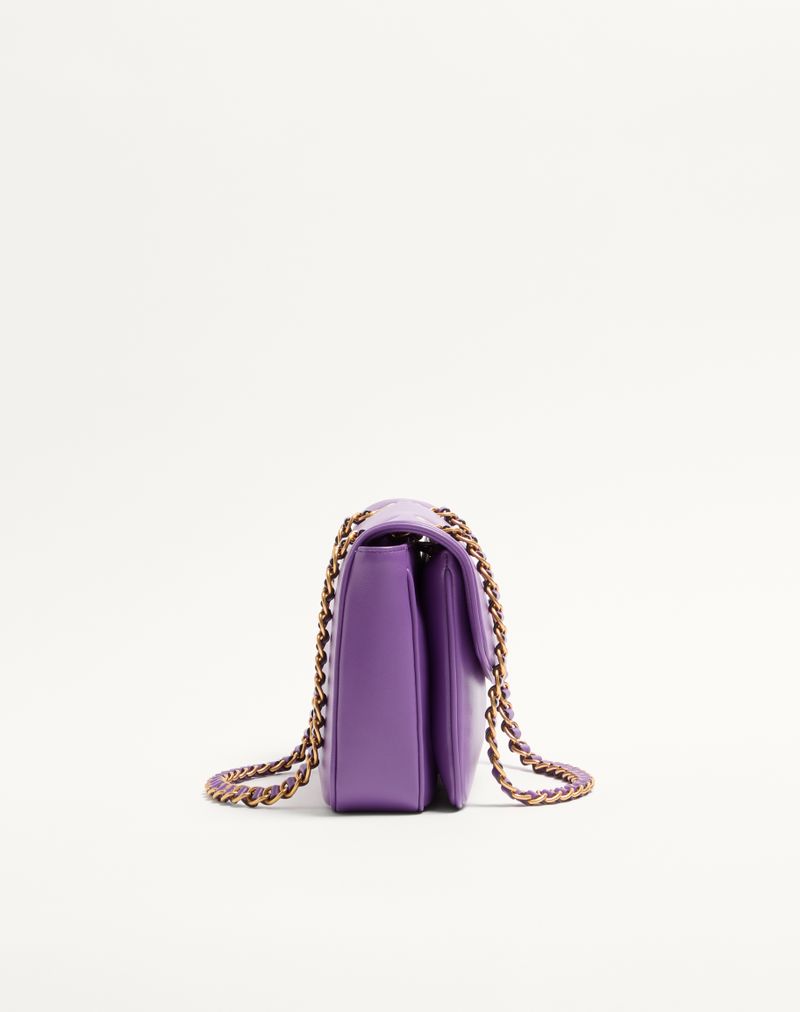 Bolsa Valentino Garavani Djuna com corrente média em couro napa