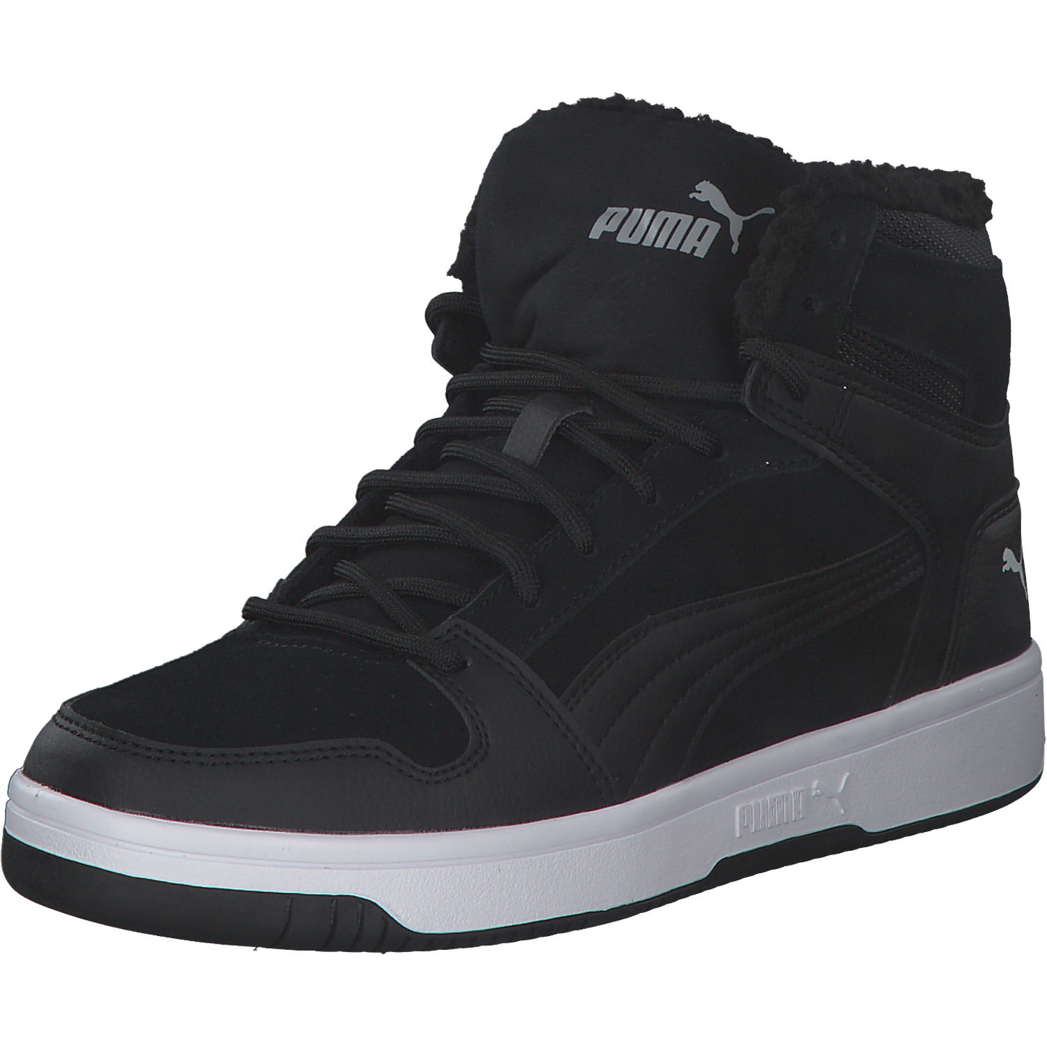 Puma Rebound Layup Fur 370497, Sneakers High, Kinder, Schwarz