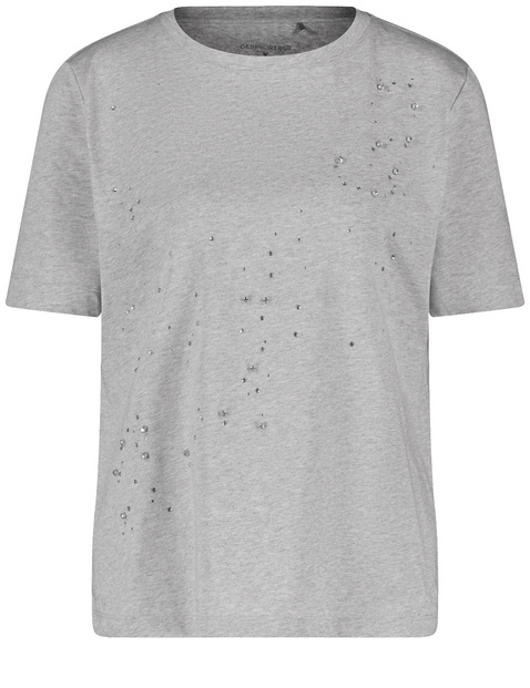 T-Shirt mit Steinchendekor