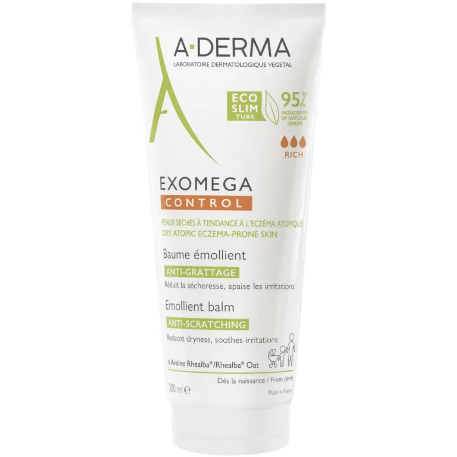 a-derma Exomega Control Baume Emollient Anti-Grattage 200 ml