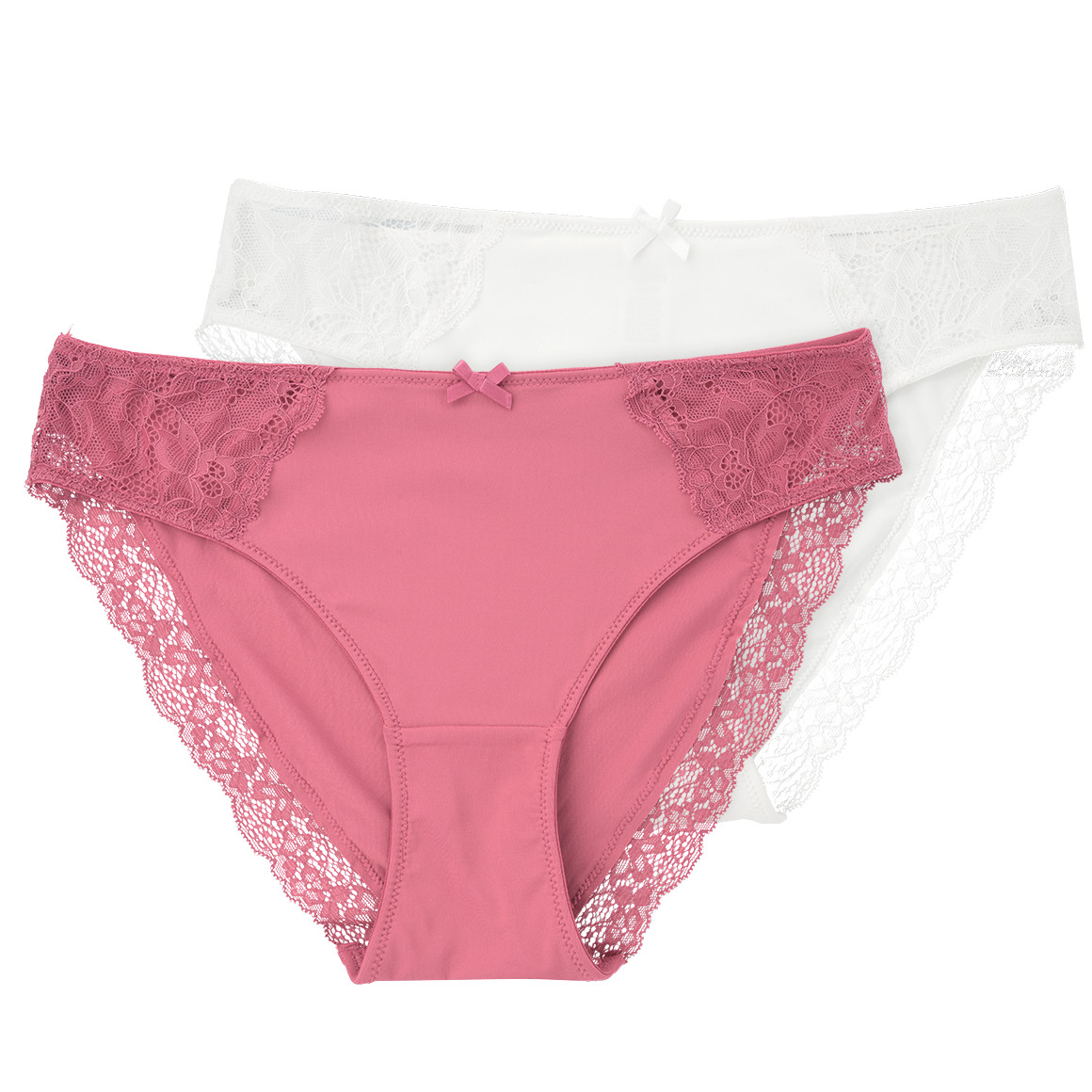 2 Damen Slips mit Spitze