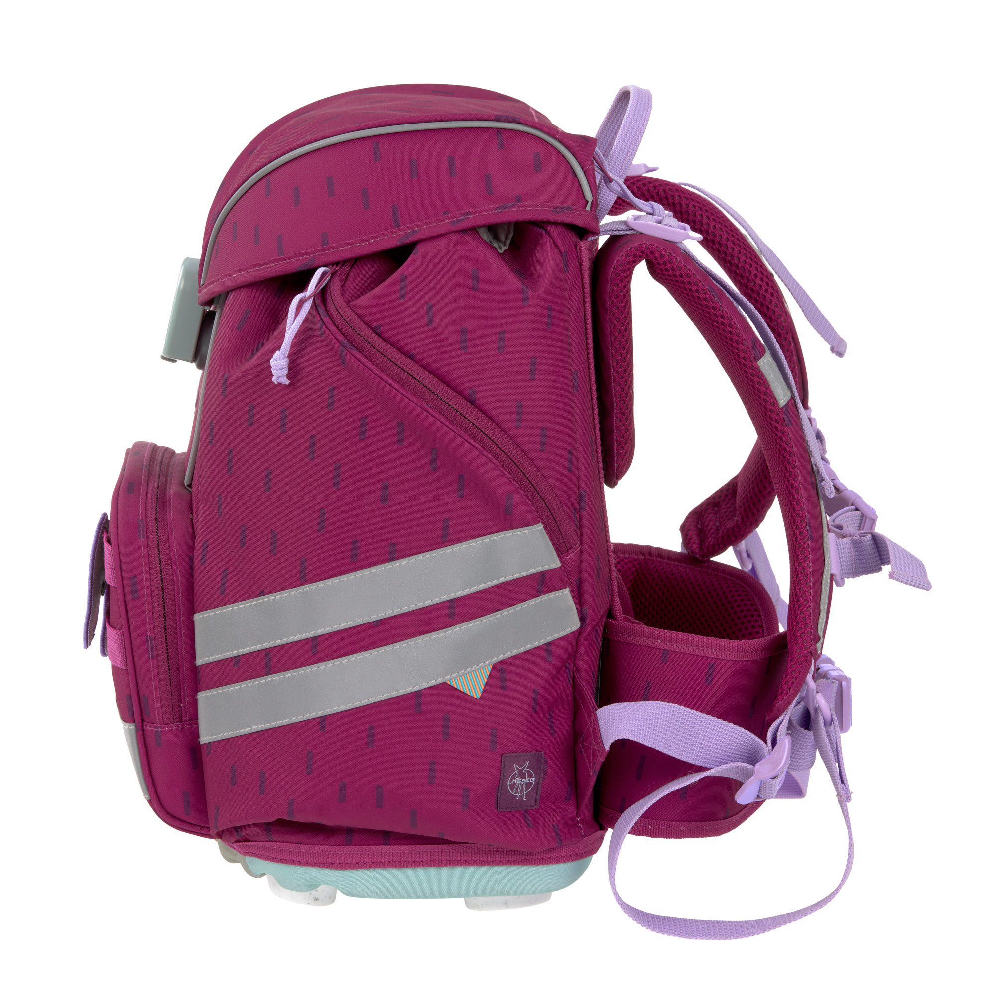Schulranzen Set 7-teilig, Flexy Unique Speckles Berry