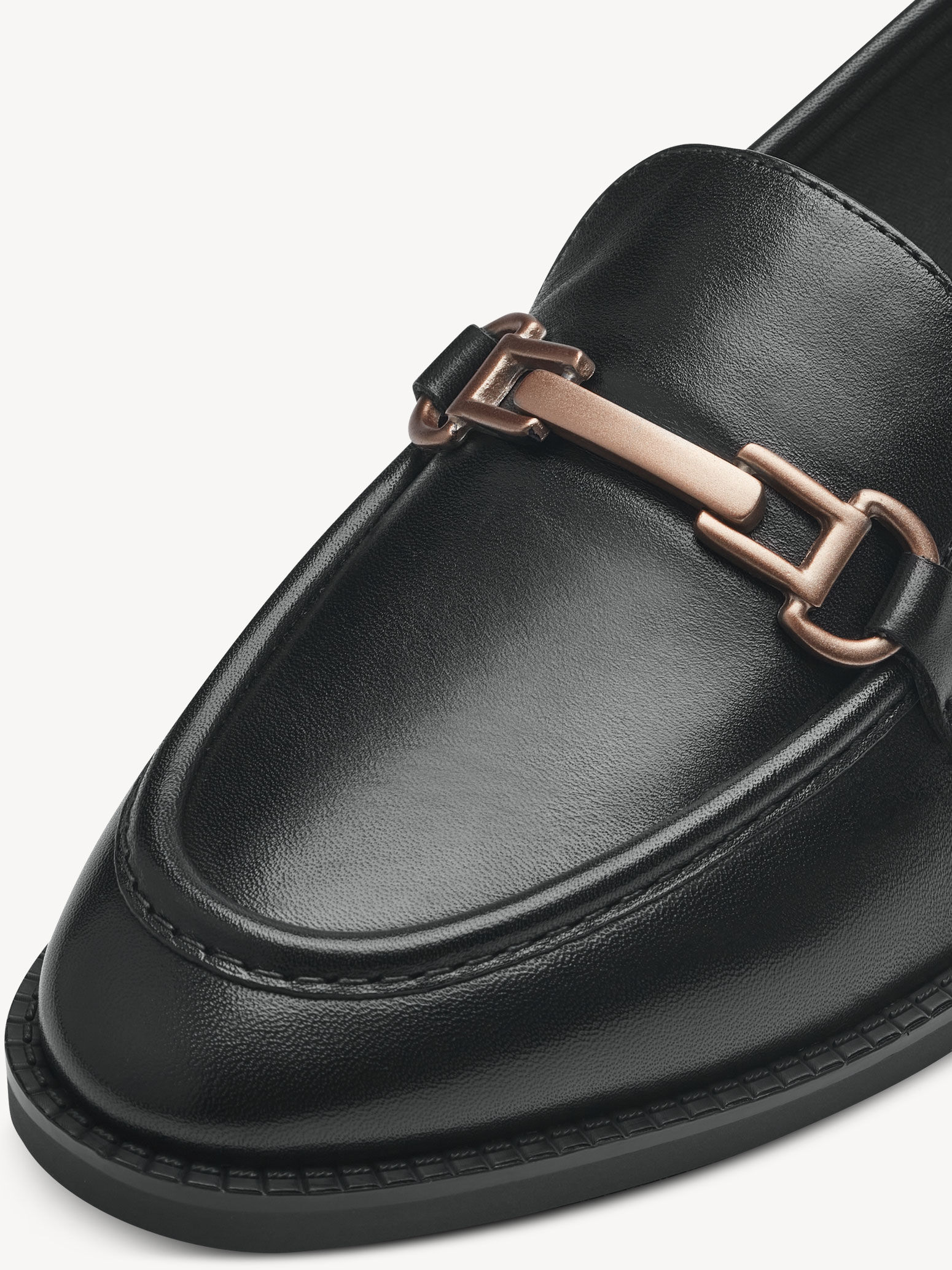 Slipper en cuir - noir