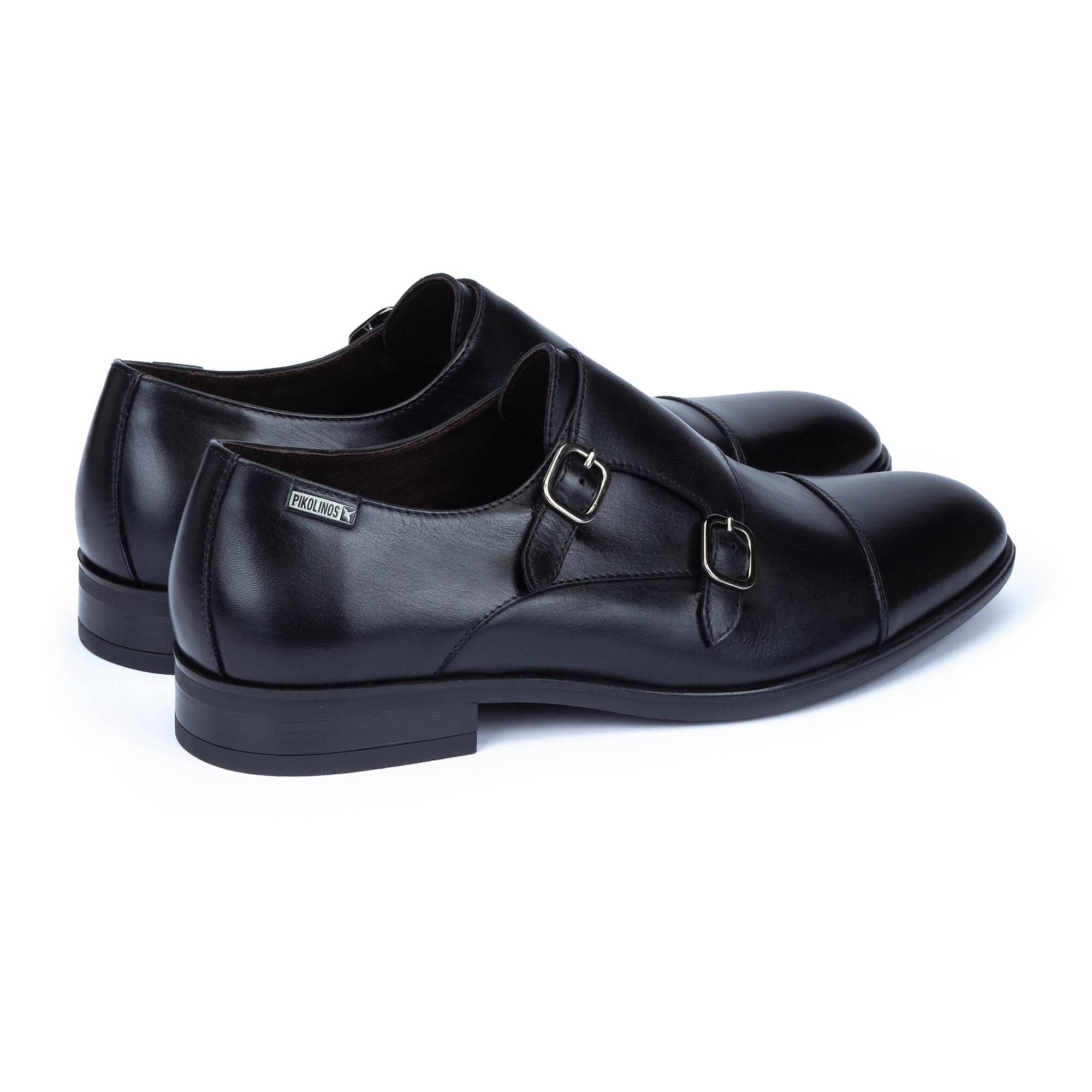 Eleganckie buty z klamrami - CZARNE