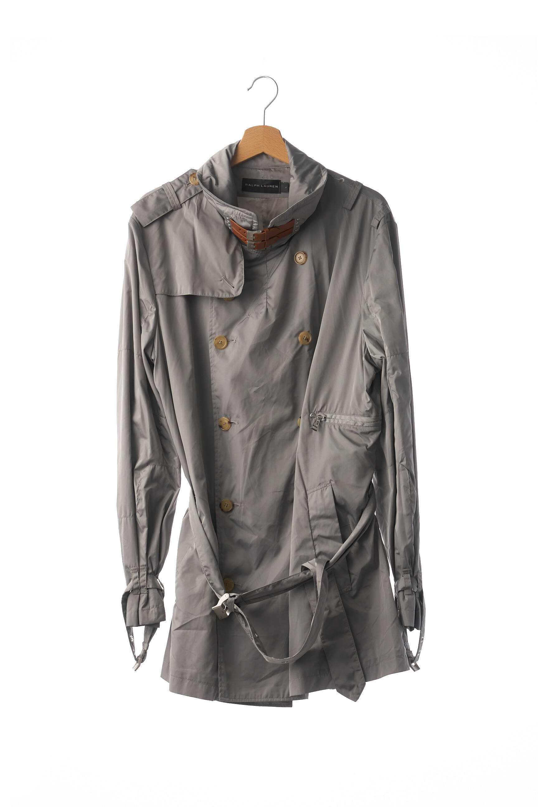 Ralph Lauren Impermeables Trenchs Femme couleur gris