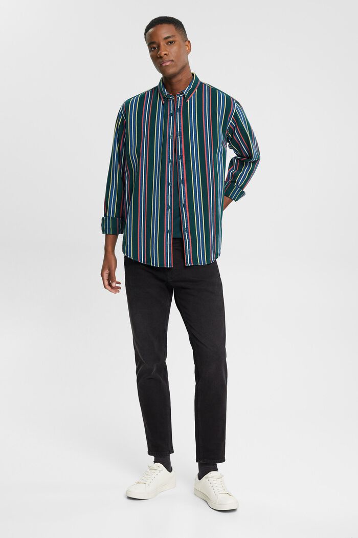 Button-Down-Hemd mit mehrfarbigen Streifen