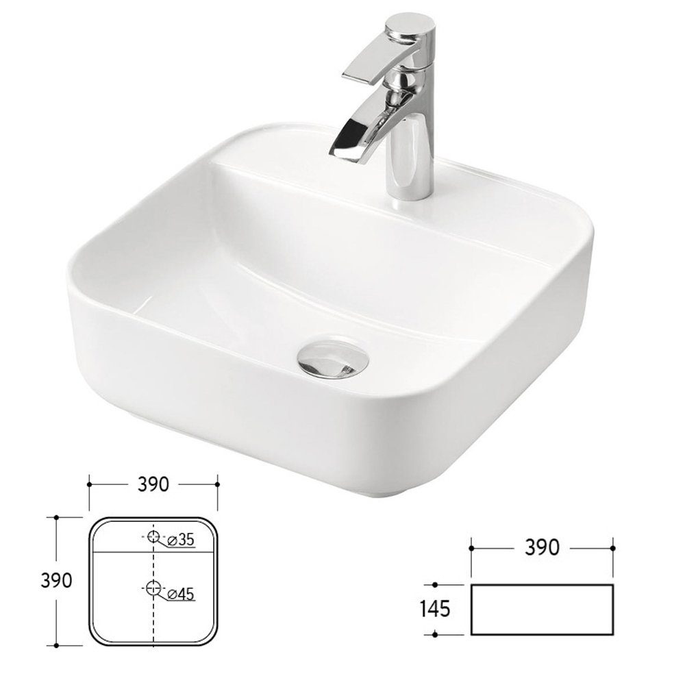 Lomadox Badmöbel-Set PUEBLA-56, (12-St), Eiche Waschtischunterschrank Waschbecken Spiegelschrank Hochschrank