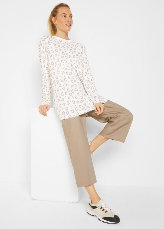 Sweatshirt mit Leoprint, oversized