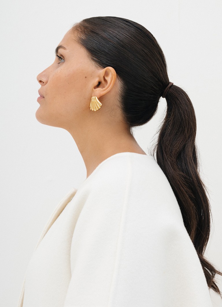 24Kae Gold plated stud earrings 424107Y