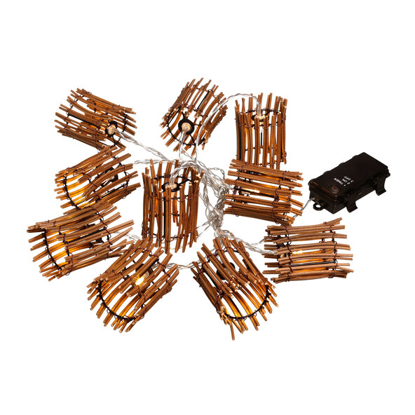 Lichterkette Rattan, Zylinder