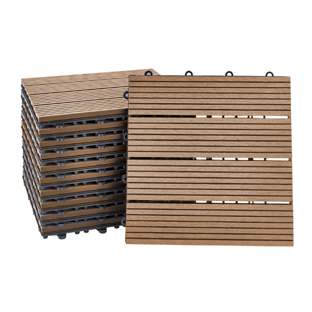 Home Deluxe WPC Holzfliesen BAVARO Teak 3 m²