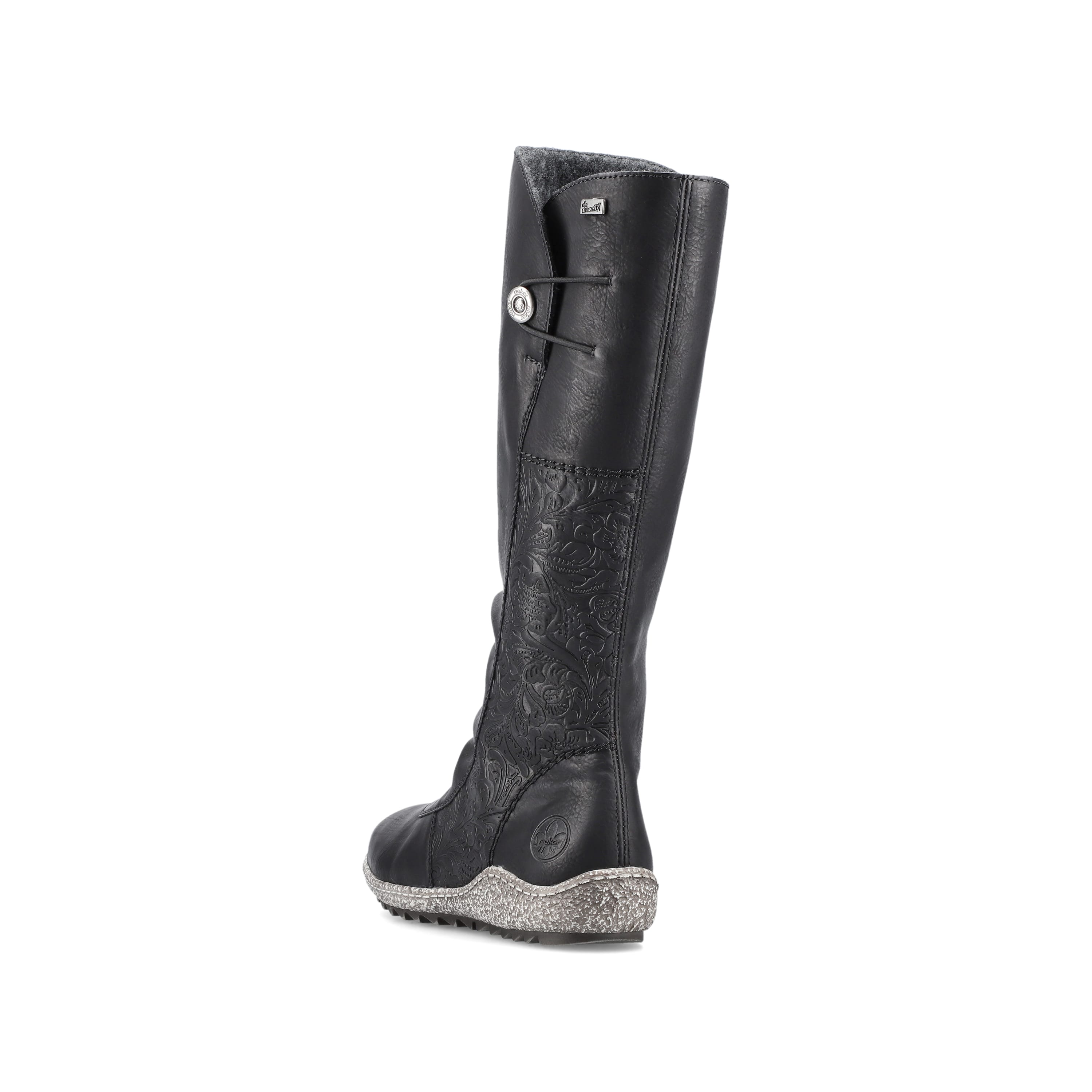 Rieker Damen Hochschaftstiefel tiefschwarz