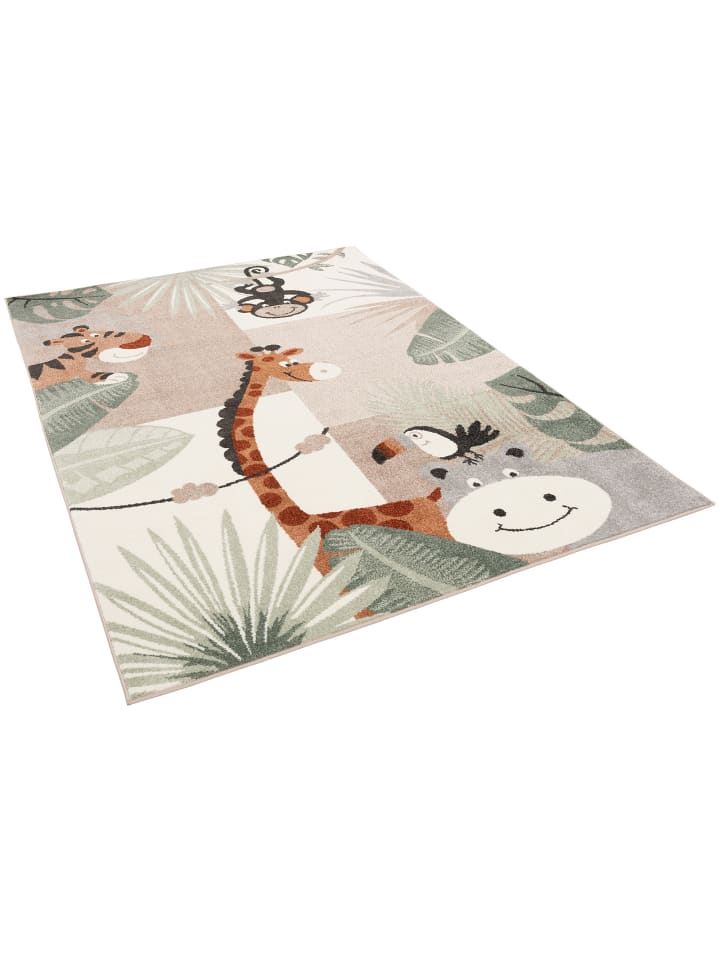 Pergamon Kinder Teppich Softstar Kids Tierwelt in Mintgrün günstig kaufen