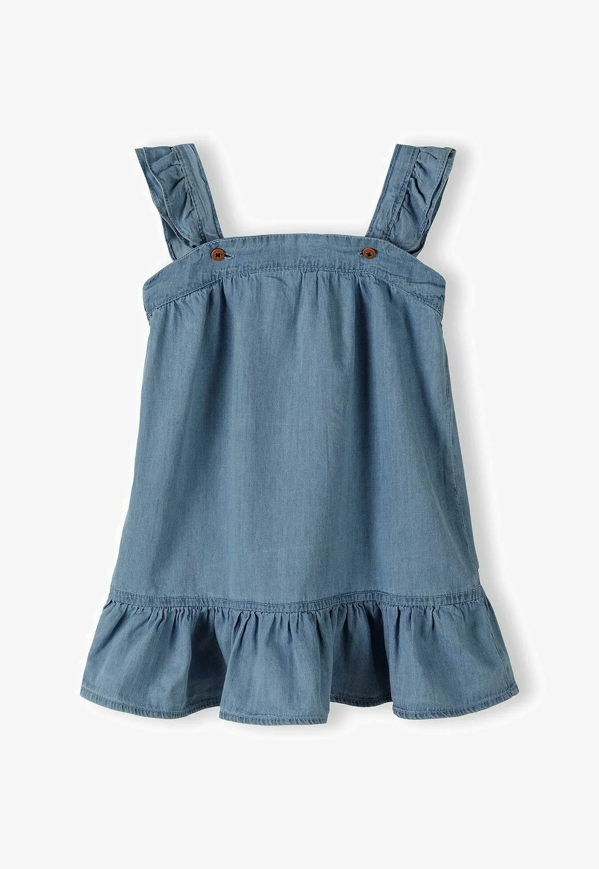 MINOTI CHAMBRAY VOLANTE - Vestido vaquero