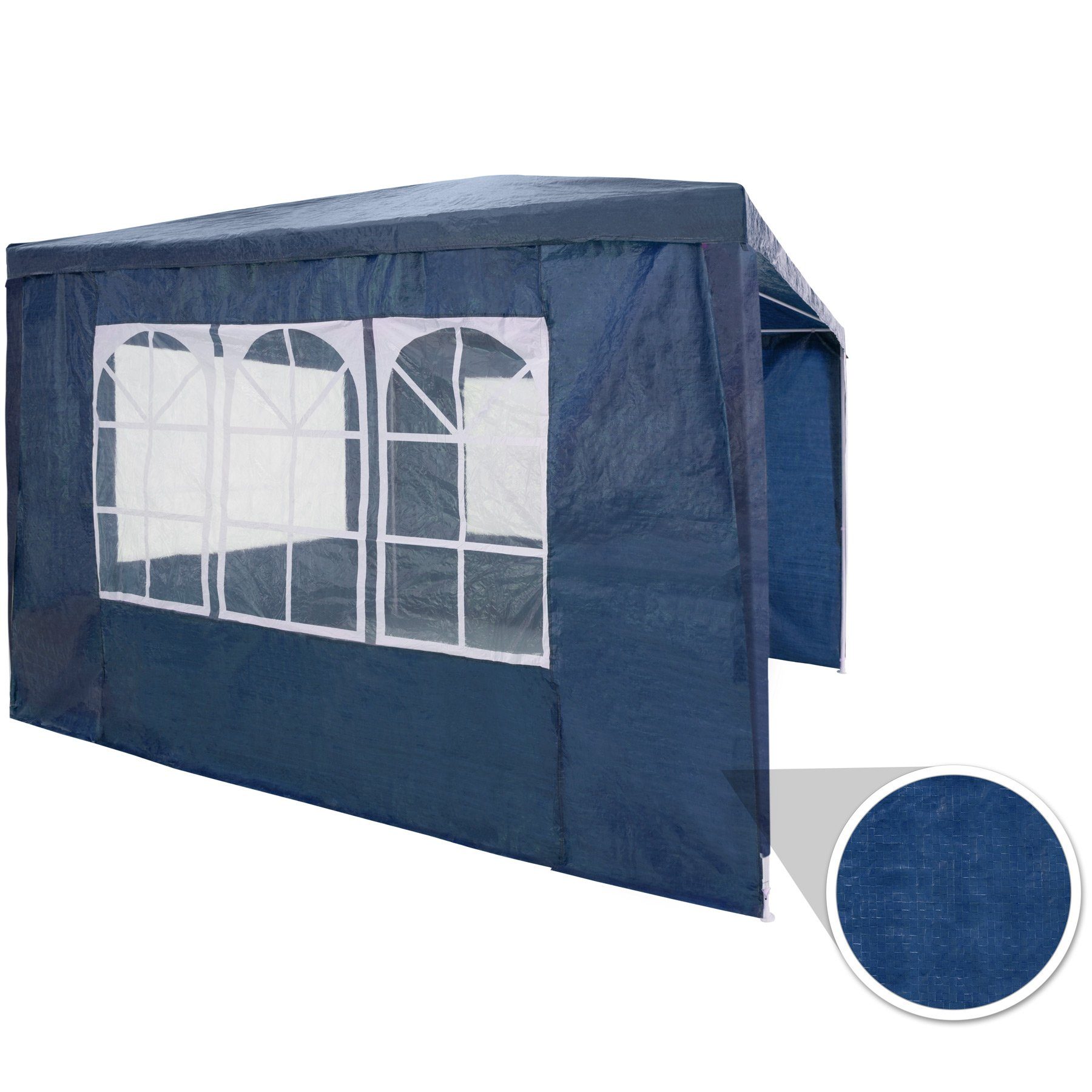 tectake Pavillon Baraban, mit 3 Seitenteilen, (Set inkl. Seitenteile), mit Fenster