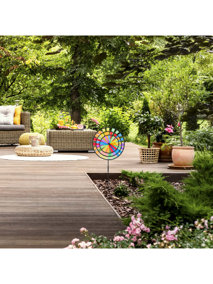 relaxdays 4x Windrad in Bunt - (B)35,5 x (H)73,5 x (T)15 cm günstig kaufen onesize