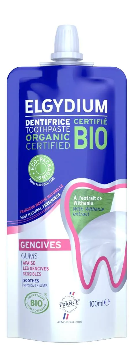Elgydium BIO pasta za zube za iritirane desni, doypack