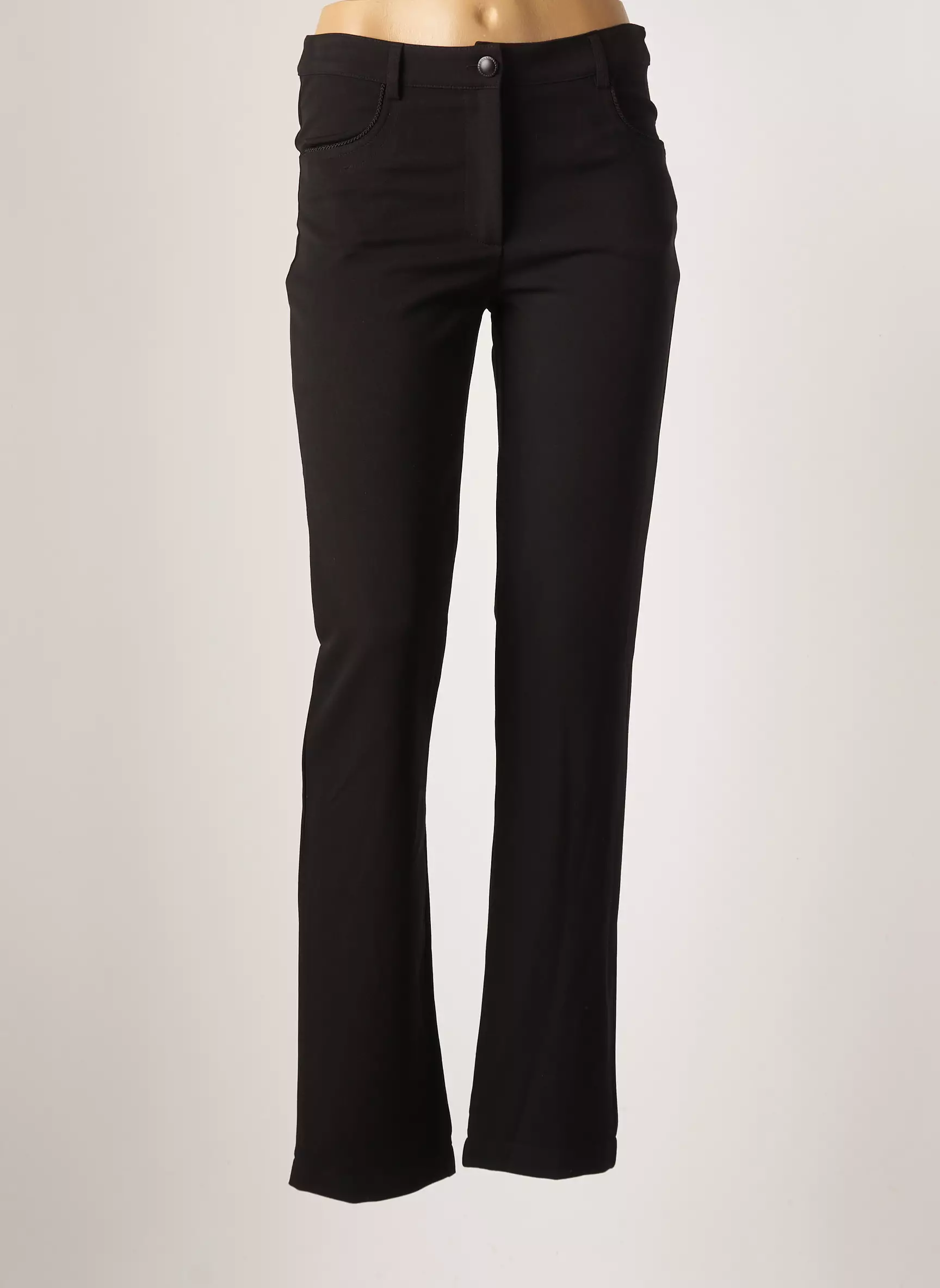 Felino Pantalons Droits Femme couleur noir