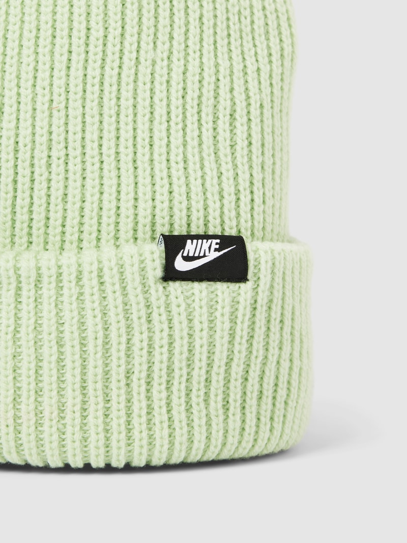 Beanie mit Label-Detail Modell 'TERRA' in schilf