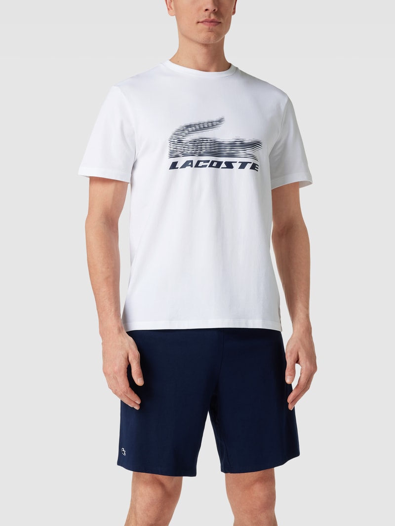 Pyjama mit Label-Print in weiß