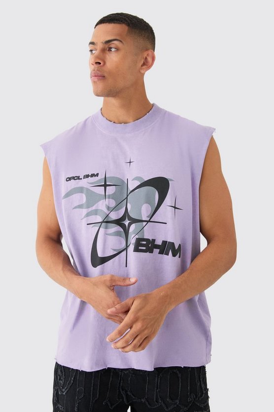 Oversize Tanktop mit Bhm Print