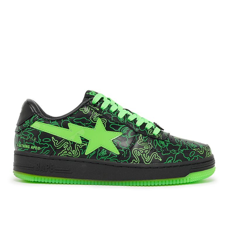 A Bathing Ape Bape Sta Razer Neon Camo M1 green